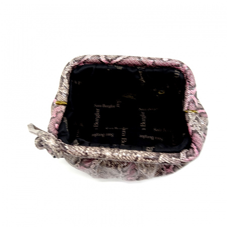 Сумка SARA BURGLAR А-1235 нат.кожа (Бежево-розовый питон)