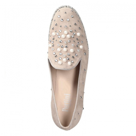 Замшевые туфли-слиперы на платформе Pertini