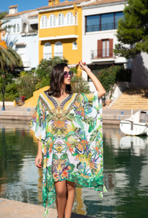 Пляжное пончо из шифона Indiano