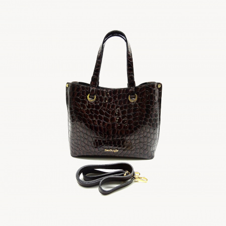 Сумка-тоут из лаковой кожи Sara Burglar