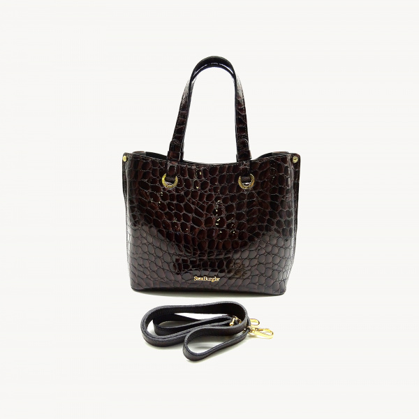 Сумка-тоут из лаковой кожи Sara Burglar