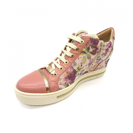 Сникерсы GABRIELLI А-2020 н.кожа /текстиль (39, Серо-Розовый)