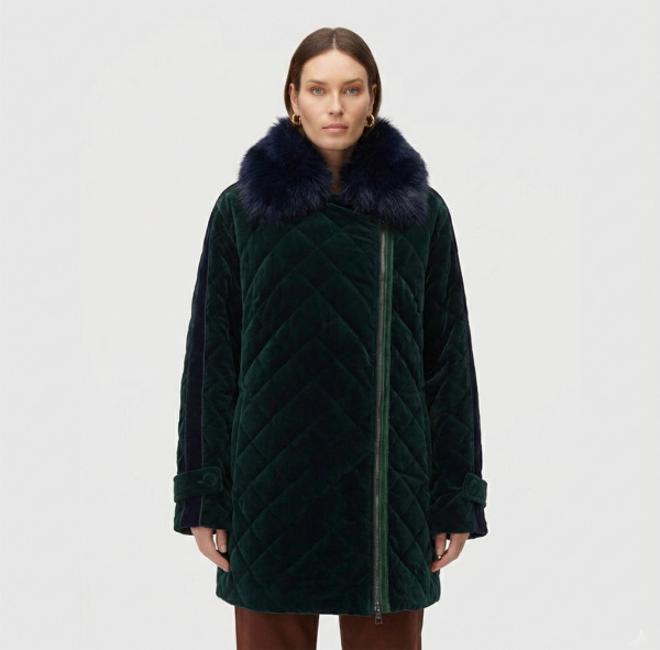 Пальто с меховой опушкой Violanti