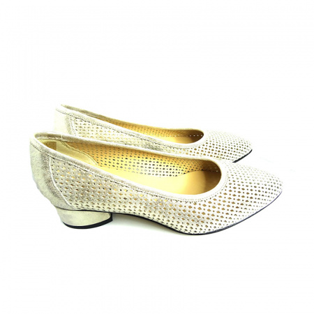 Туфли жен.DONNA SOFT А-1476 нат.замша/лазер  (36, Бежевый)