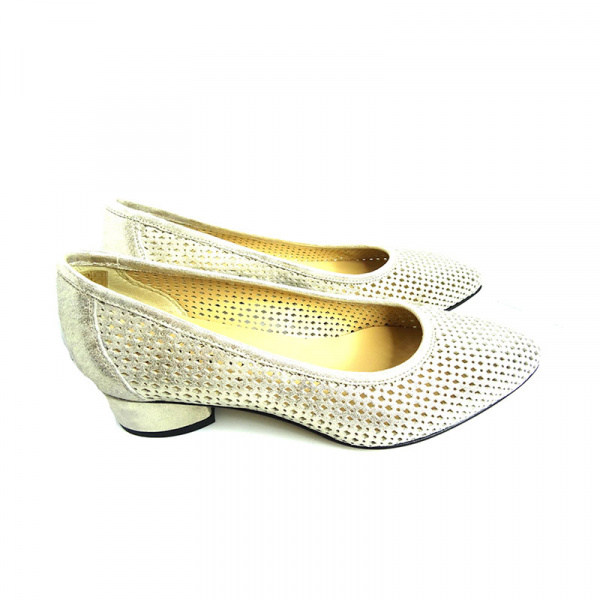 Туфли жен.DONNA SOFT А-1476 нат.замша/лазер  (36, Бежевый)