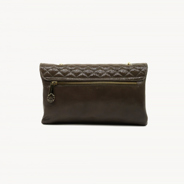 Сумка-клатч D.GREGORIO А-2675 лак (светло-коричневый)