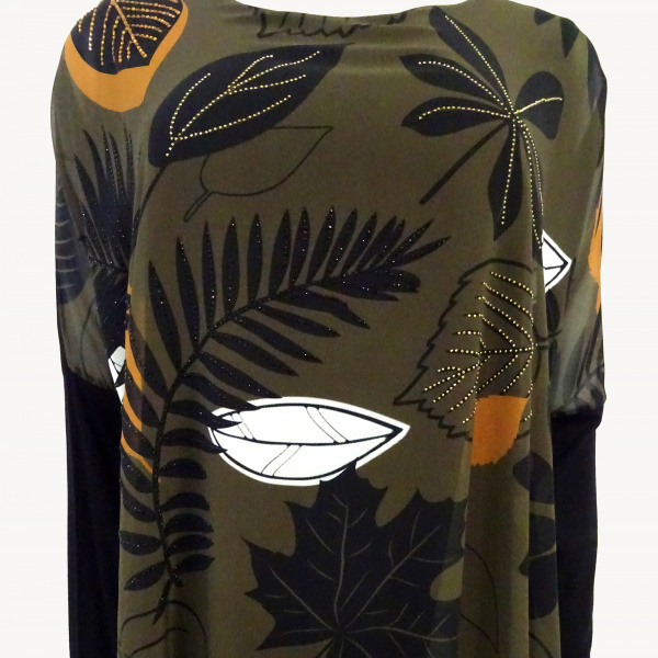 Туника Alain Murati W16-3206F (XL, nero/green)