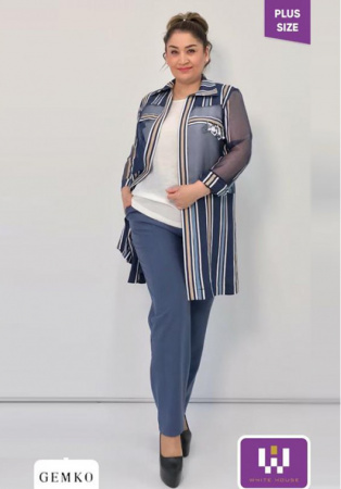 Костюм жакет, топ и брюки Gemko