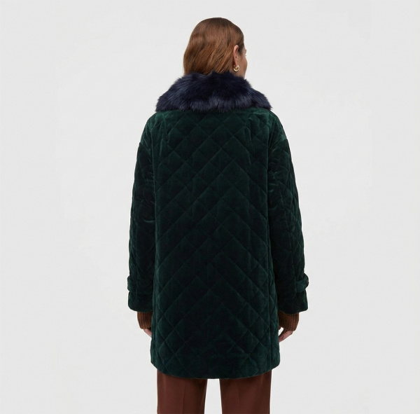 Пальто с меховой опушкой Violanti