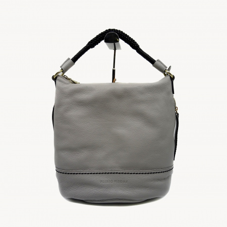 Сумка-хобо PLINIO VISONA А-18213 н.кожа (серый)