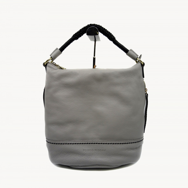 Сумка-хобо PLINIO VISONA А-18213 н.кожа (серый)