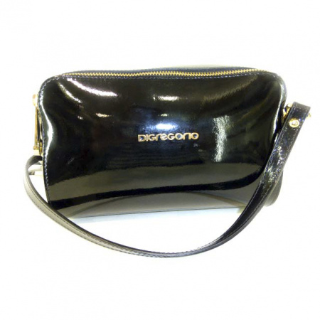 Лаковая сумка через плечо Di Gregorio