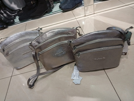 Сумка D.GREGORIO 8653 н.кожа laminato (цвет: Серебристый)