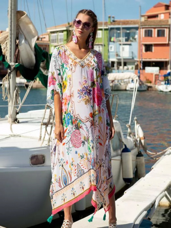 Пляжное пончо из шифона Indiano