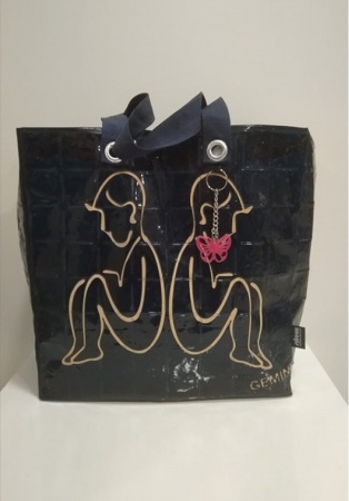 Сумка пляжная Imaxis Big Zodiac (Gemini, Nero)