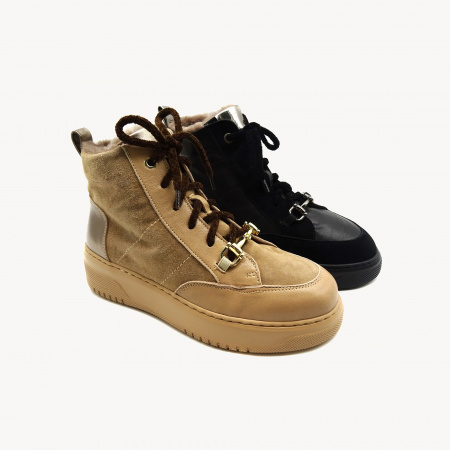 Ботинки Mot-Cle 3151 нат.замша/кожа/мех (41, Бежевый)