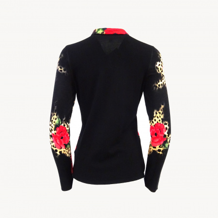 Блуза Philippe Carat -F127 (XXXL, BLACK/RED)