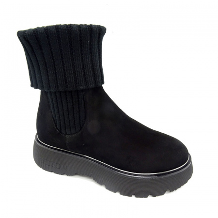 Замшевые полусапоги с шерстяной резинкой Kelton