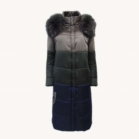 Пальто пуховое с натуральным мехом Florence Mode