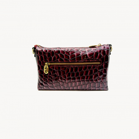 Сумка SARA BURGLAR 2324 н.лак/н.кожа (цвет: Бордо)