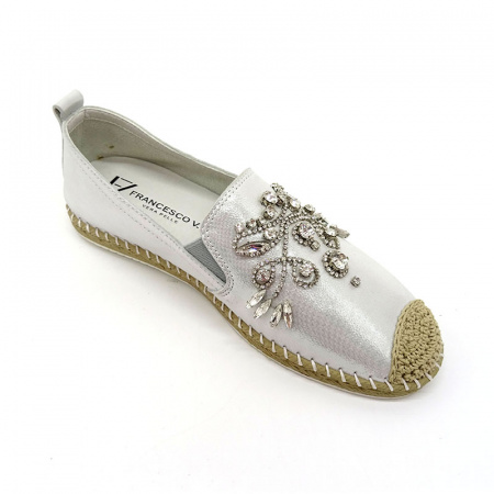Эспадрильи FRANCESCO А-99 н.кожа (37, Серебро)