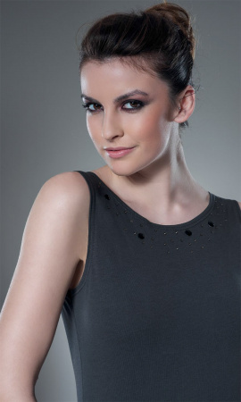 Трикотажный топ со стразами Antonella