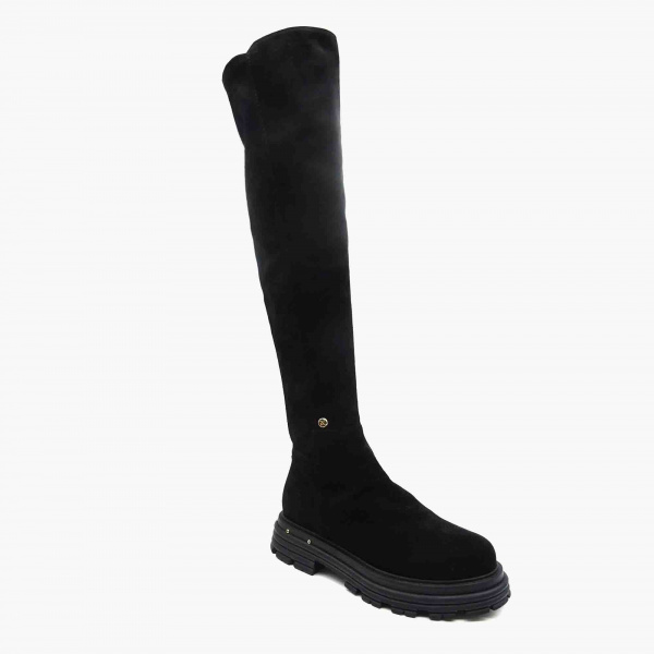 Замшевые сапоги ботфорты Mara