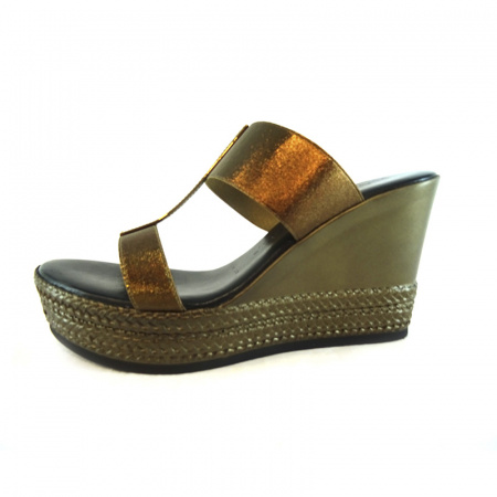 Сабо RAPISARDI А-Zelda/1114 н.кожа/текстиль (41, бронза)