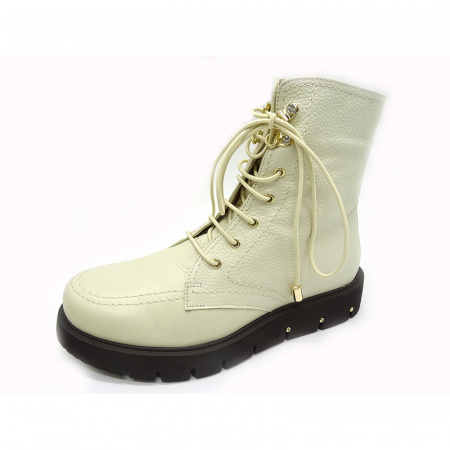 Кожаные ботинки на шнуровке MARA