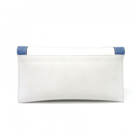 Сумка-клатч D.GREGORIO н.кожа А-160 (бело-синий)