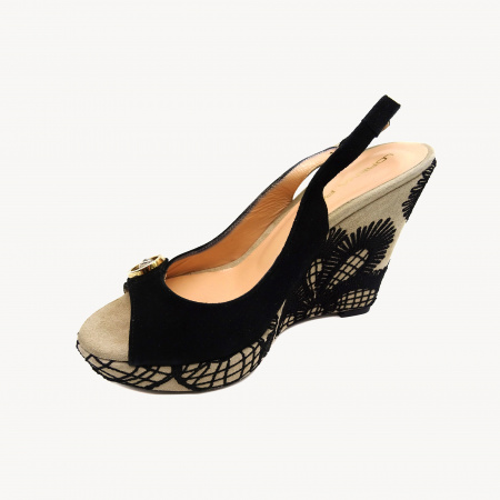 Замшевые босоножки Lorena Paggi