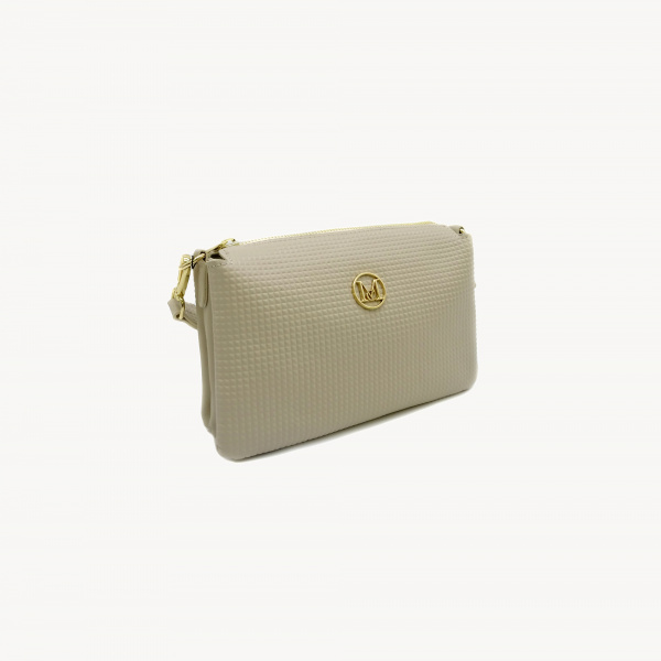 Сумка Mot-Cle TRIS nude нат.кожа/теснение