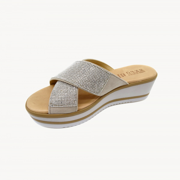 Сабо REPO А-21134 н.замша (37, Серебро/стразы)