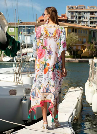 Пляжное пончо из шифона Indiano