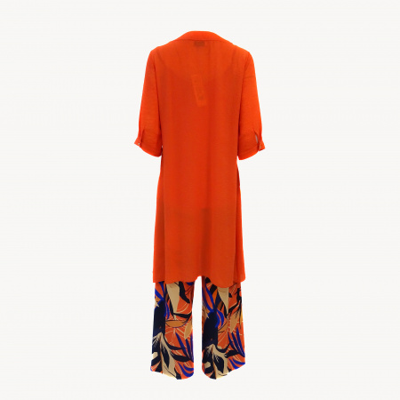 Костюм туника,топ и брюки GEMKO А-17459 (3 , Оранжевый/синий)