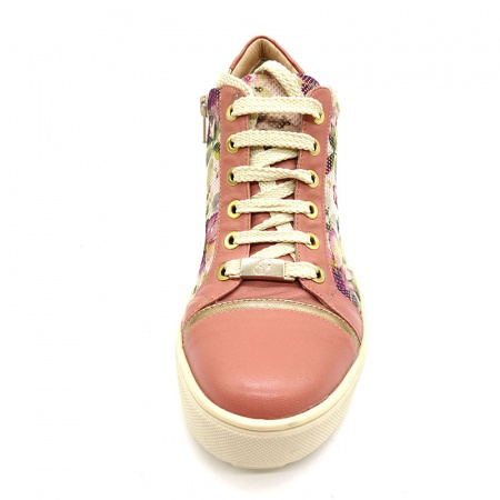 Сникерсы GABRIELLI А-2020 н.кожа /текстиль (39, Серо-Розовый)