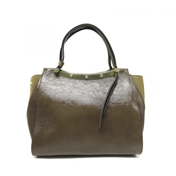 Лакированная сумка Carlo Salvatelli