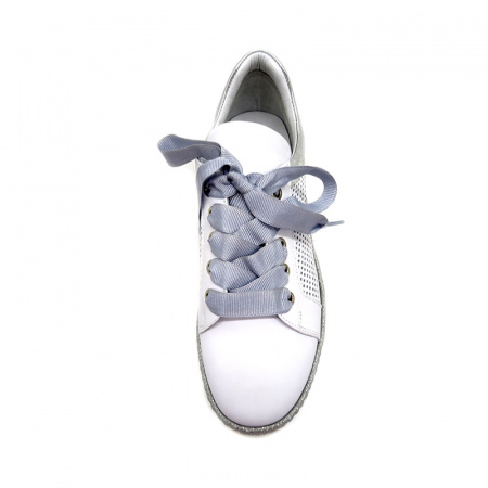 Кожаные кеды на платформе Aquamarin