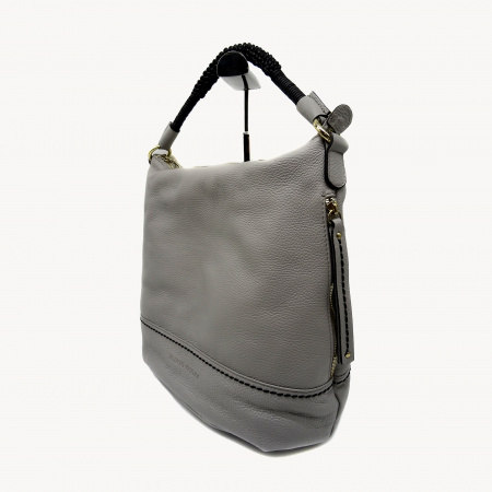 Сумка-хобо PLINIO VISONA А-18213 н.кожа (серый)