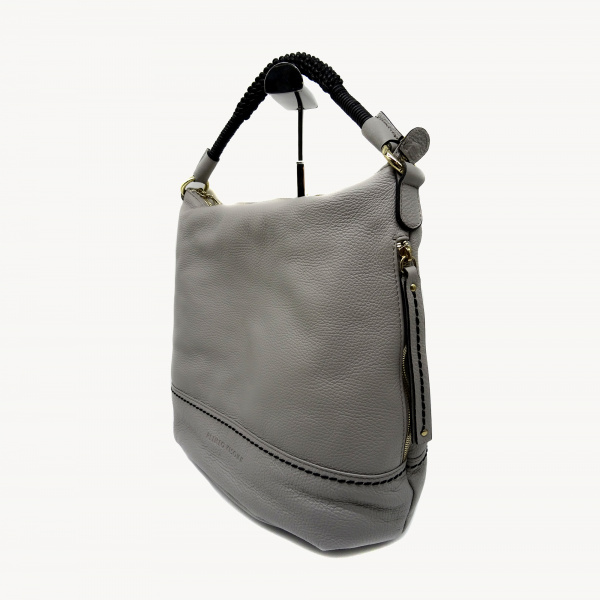 Сумка-хобо PLINIO VISONA А-18213 н.кожа (серый)