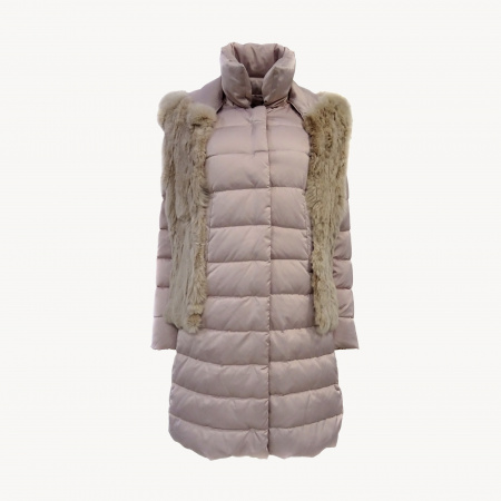 Пальто пуховик нат.мех MARELLA MIRIAM 34960499  (42, Beige)